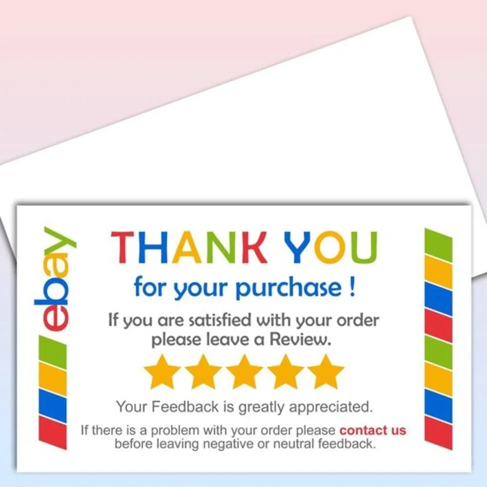 ♥️ 5x25 / 50 Thank You Cards ebay